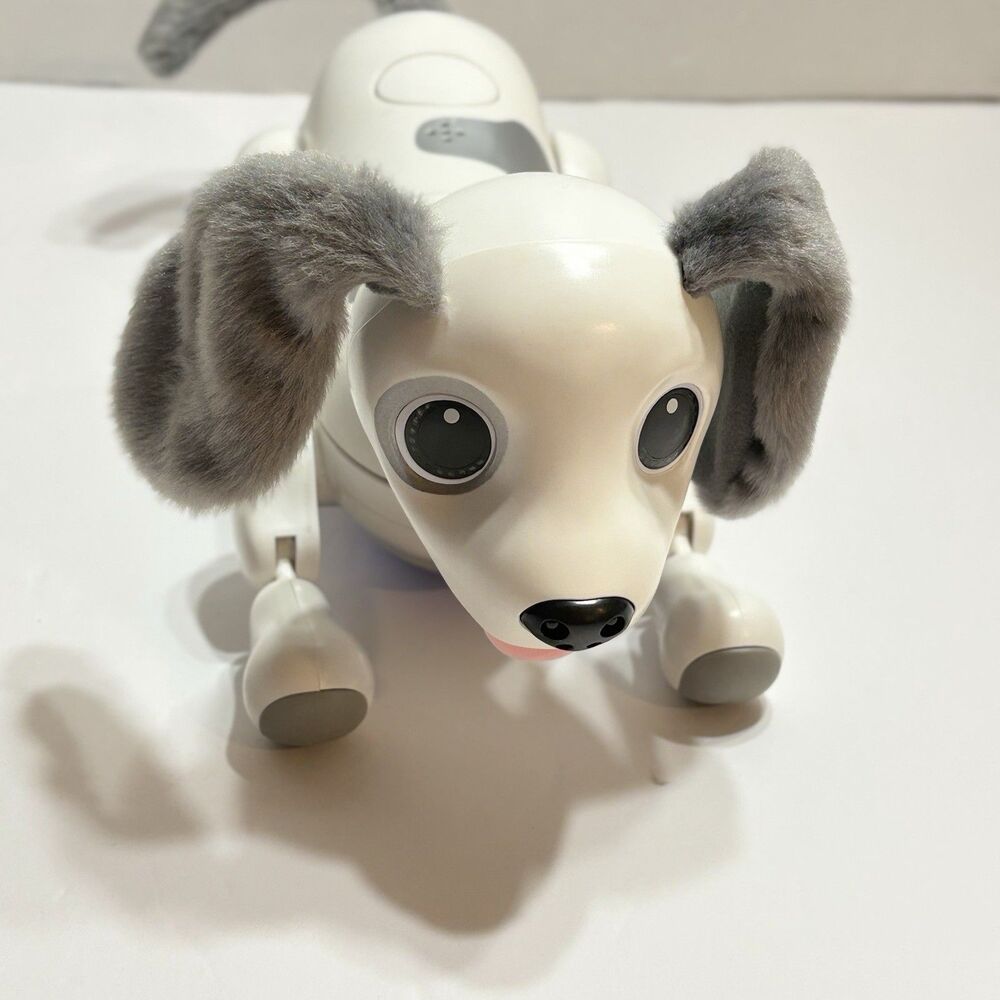 Takara Tomy Hello Zoomer Dachshund Robot Dog Voice LED Works No Charger